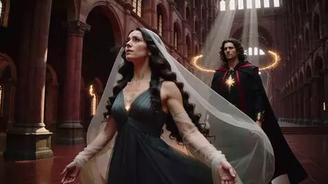 AI Video from prompt: 16:9 • hyperreal Renaissance-mythic aesthetic • 