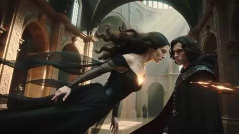 AI Video from prompt: 16:9 • hyperreal Renaissance-mythic aesthetic • 