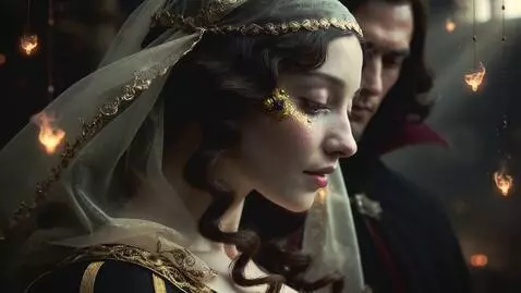 AI Video from prompt: 16:9 • hyperreal Renaissance-mythic aesthetic • 