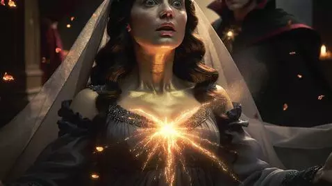 AI Video from prompt: 16:9 • hyperreal Renaissance-mythic aesthetic • 