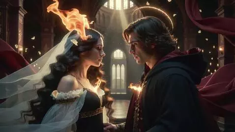 AI Video from prompt: 16:9 • hyperreal Renaissance-mythic aesthetic • 