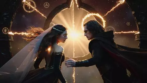 AI Video from prompt: 16:9 • hyperreal Renaissance-mythic aesthetic • 