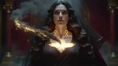 AI Video from prompt: 16:9 • hyperreal Renaissance-mythic aesthetic • 