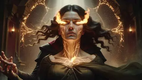 AI Video from prompt: 16:9 • hyperreal Renaissance-mythic aesthetic • 