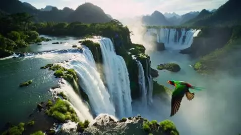 AI Video from prompt: A stunning ultra realistic aerial birds eye view