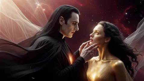 AI Video from prompt: 16:9 • hyperreal Renaissance-mythic aesthetic • 