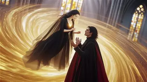 AI Video from prompt: 16:9 • hyperreal Renaissance-mythic aesthetic • 