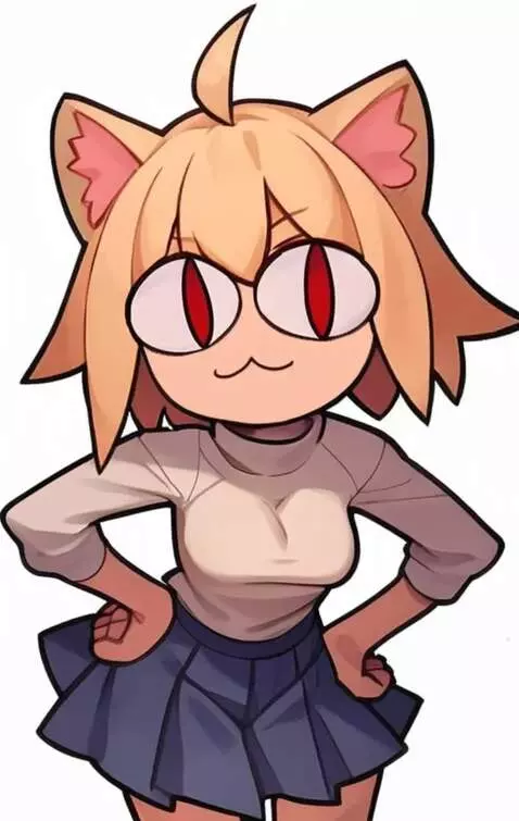 AI Video from prompt: make neco-arc roar like lion, scary, shakening