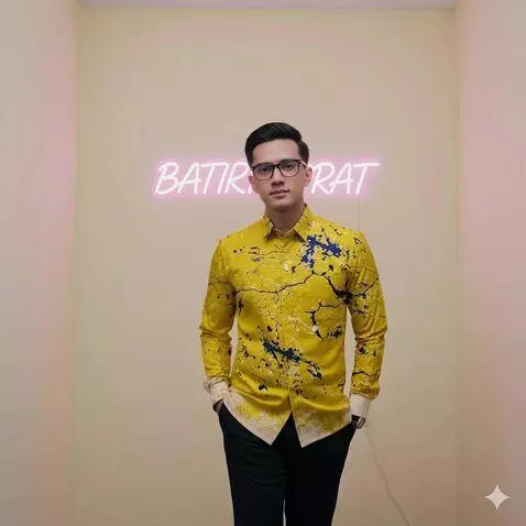 AI Video from prompt: Pria ini berdiri dengan gagah. Dia maju ke depan