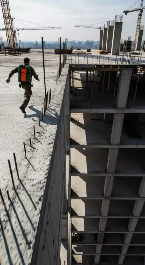 AI Video from prompt: This unfinished building is being demolished. Th