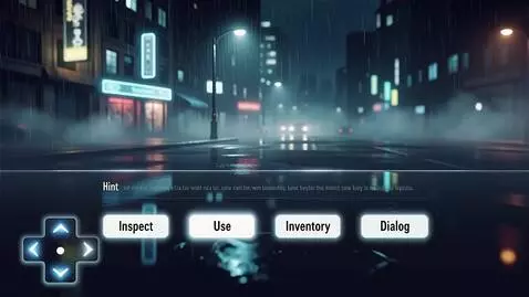 AI Video from prompt: Photorealistic UI mockup for a text adventure ga