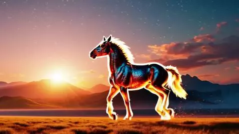 AI Video from prompt: A majestic celestial horse emerges from a blazin
