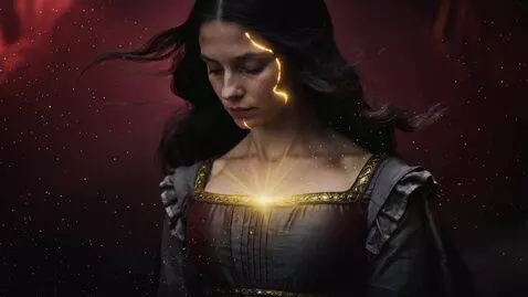 AI Video from prompt: “16:9 hyperreal Renaissance-mythic cinematic rea