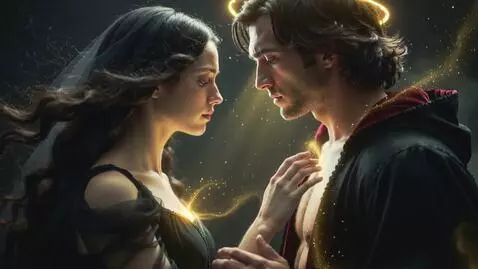 AI Video from prompt: “16:9 hyperreal Renaissance-mythic cinematic rea