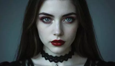 AI Video from prompt: вампирша кусается