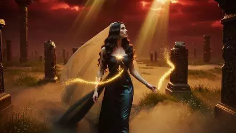 AI Video from prompt: 16:9 • hyperreal Renaissance–mythic cinematic re