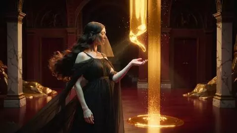 AI Video from prompt: 16:9 • hyperreal Renaissance–mythic • deep crims