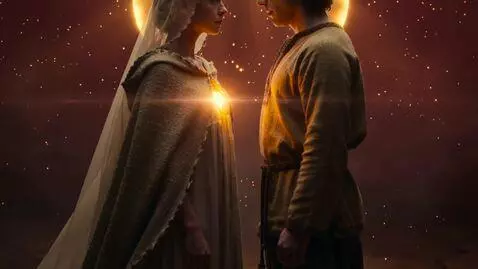 AI Video from prompt: 16:9 hyperreal Renaissance–mythic realism. Crims