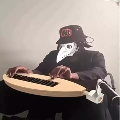 AI Video from prompt: The character grabs the black knob of the object