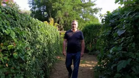 AI Video from prompt: Первый человек, гуляя по райскому саду, обратилс