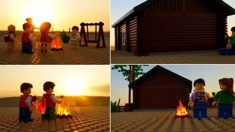 AI Video from prompt: A cinematic montage of four-ten distinct scenes 