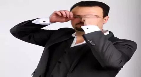 AI Video from prompt: A young man puts on aligners