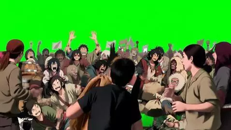 AI Video from prompt: люди разговаривают, кричат, поют, выкрикивают чт