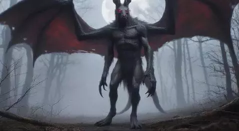 AI Video from prompt: flying demon