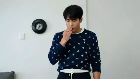 AI Video from prompt: a man takes pills