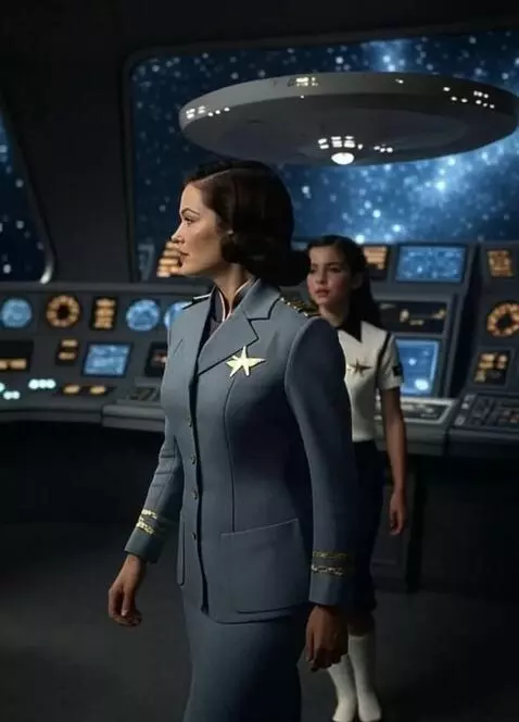 AI Video from prompt: woman is in a space station and she is in the co