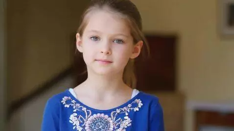 AI Video from prompt: A 15-year-old girl looks at the camera, then tur