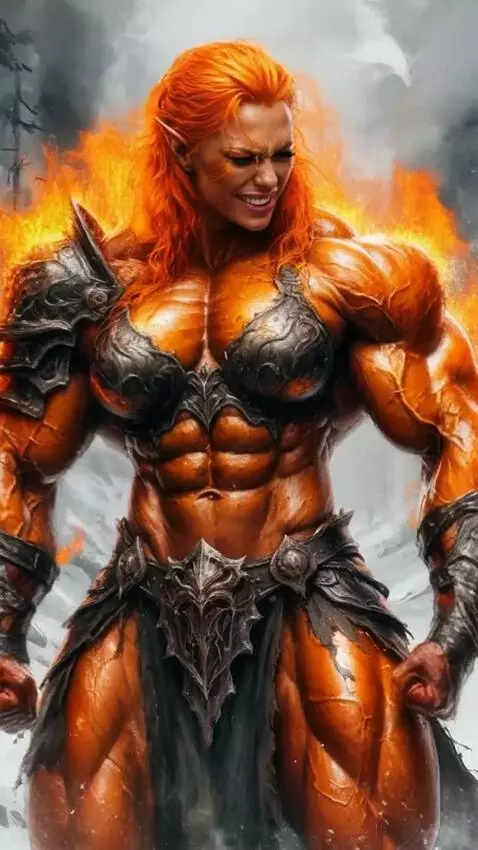 AI Video from prompt: Bodybuilder breathing animation, biceps muscles 