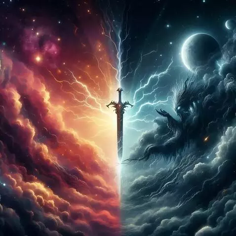 AI Video from prompt: The sword makes its way through the smoke divide