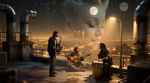 AI Video from prompt: A 10-second cinematic video, double exposure sty