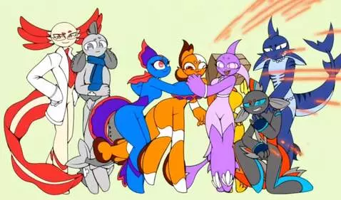 AI Video from prompt: leave only 1 blue and 1 pink characters from ima