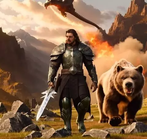 AI Video from prompt: Рыцарь Кислевит из мира Warhammer Fantasy с ледя