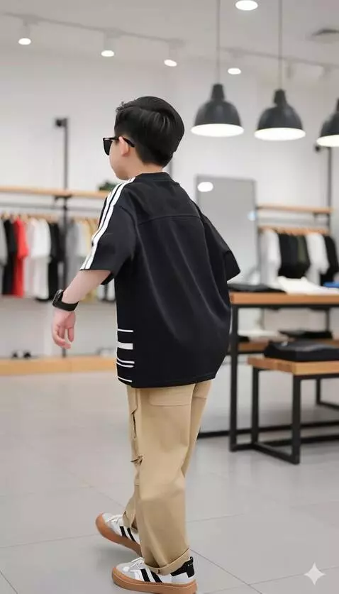 AI Video from prompt: Anak laki-laki tersebut berputar ke kiri dan kan