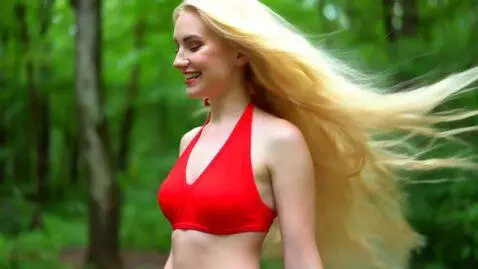 AI Video from prompt: woman inspired by Disney's Rapunzel, with very l