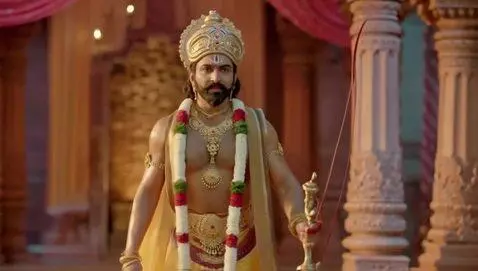 AI Video from prompt: Modi in god rama style