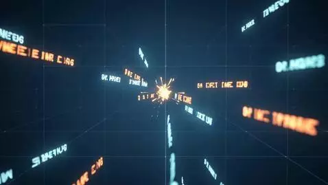 AI Video from prompt: 6-second cinematic intro. Dark blue gradient bac