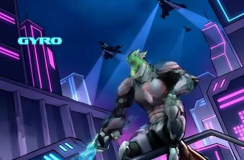 AI Video from prompt: dragon dude jumped over the grab iron stops then