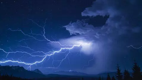 AI Video from prompt: Dark sky with lightning