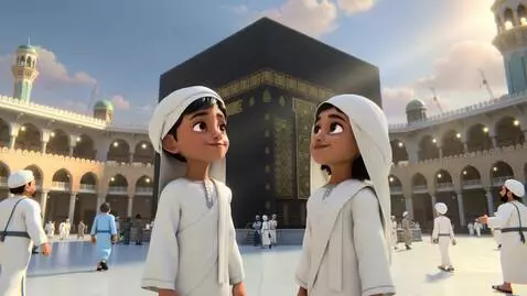 AI Video from prompt: A peaceful and respectful 3D kids animation vide