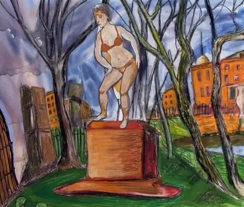 AI Video from prompt: пританцовывает на пьедестале