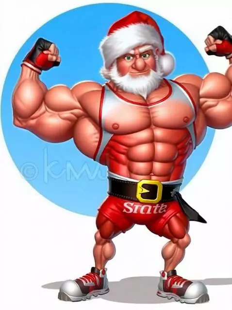 AI Video from prompt: Улыбается, показывает свои мышцы