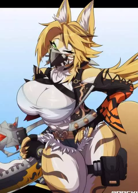 AI Video from prompt: fox lady top bounce as they expand more bigger