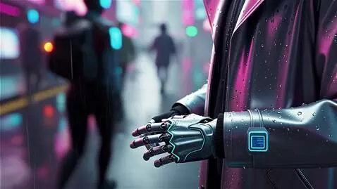 AI Video from prompt: A sprawling neon metropolis pulses with chaotic 