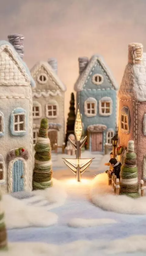 AI Video from prompt: Раннее зимнее утро. Команда дизайнеров начинает 