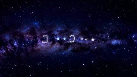 AI Video from prompt: ночное небо, мерцющие звёзды в виде цифры 41