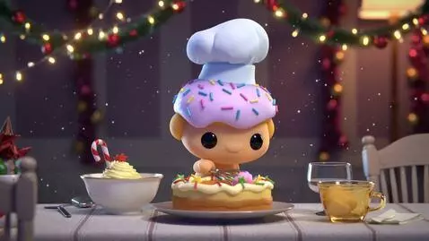 AI Video from prompt: “10-секундное 3D-cartoon видео. Милый капкейк с 